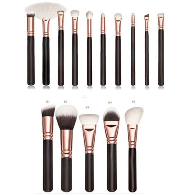 15pcs Pink Makeup Brushes Set