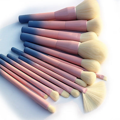 Gradient Color Pro 14pcs Makeup Brushes Set