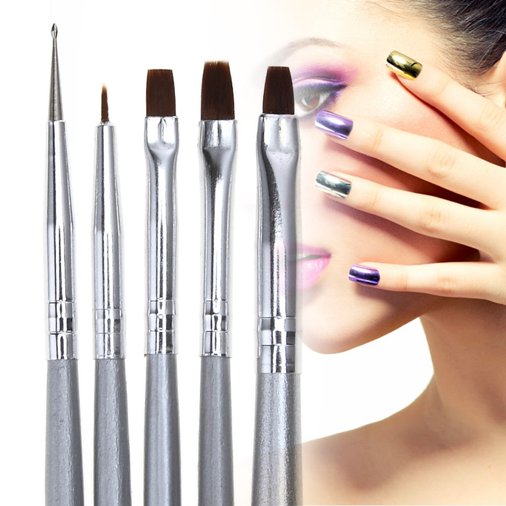 5pc/Set Nail Art UV Gel Makeup Brushes