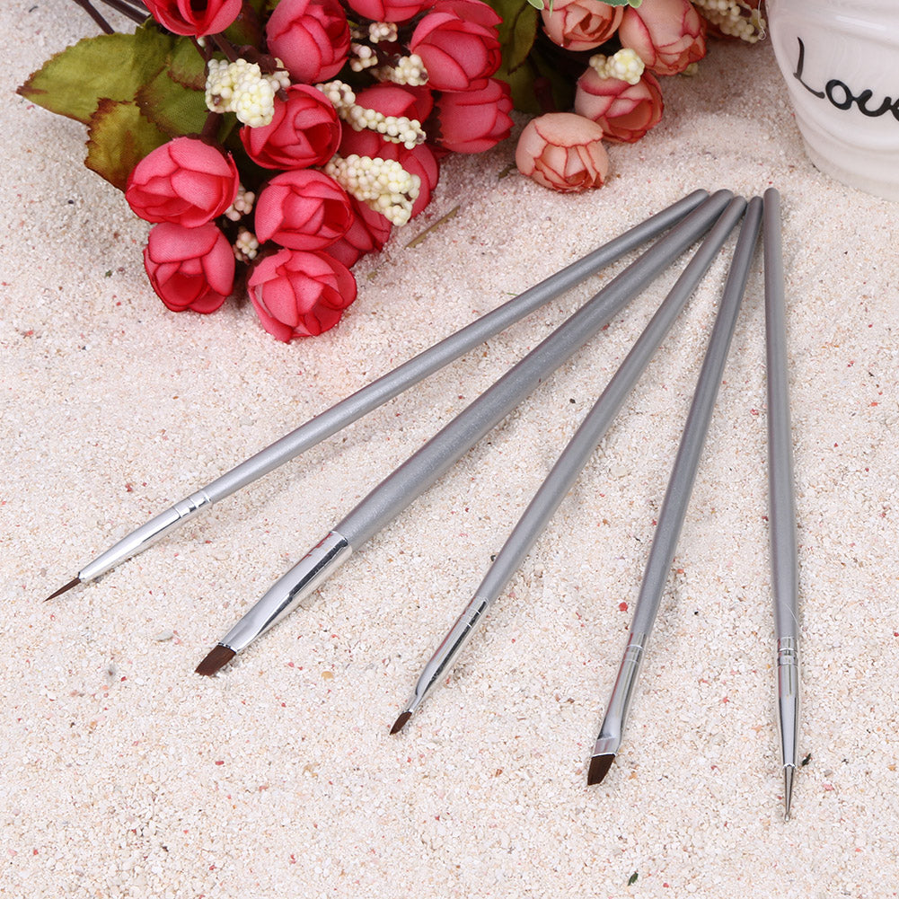 5pc/Set Nail Art UV Gel Makeup Brushes