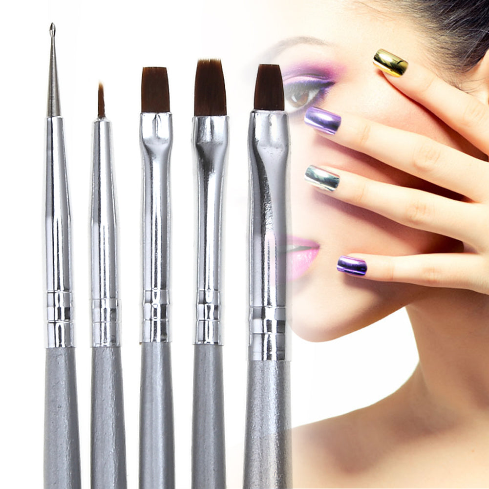 5pc/Set Nail Art UV Gel Makeup Brushes